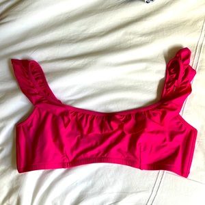 JCrew hot pink bikini top